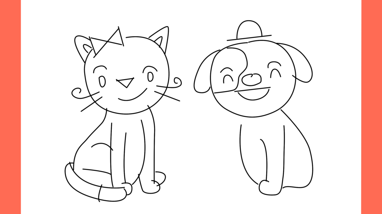 a Comment dessiner un chat et un chien (10)