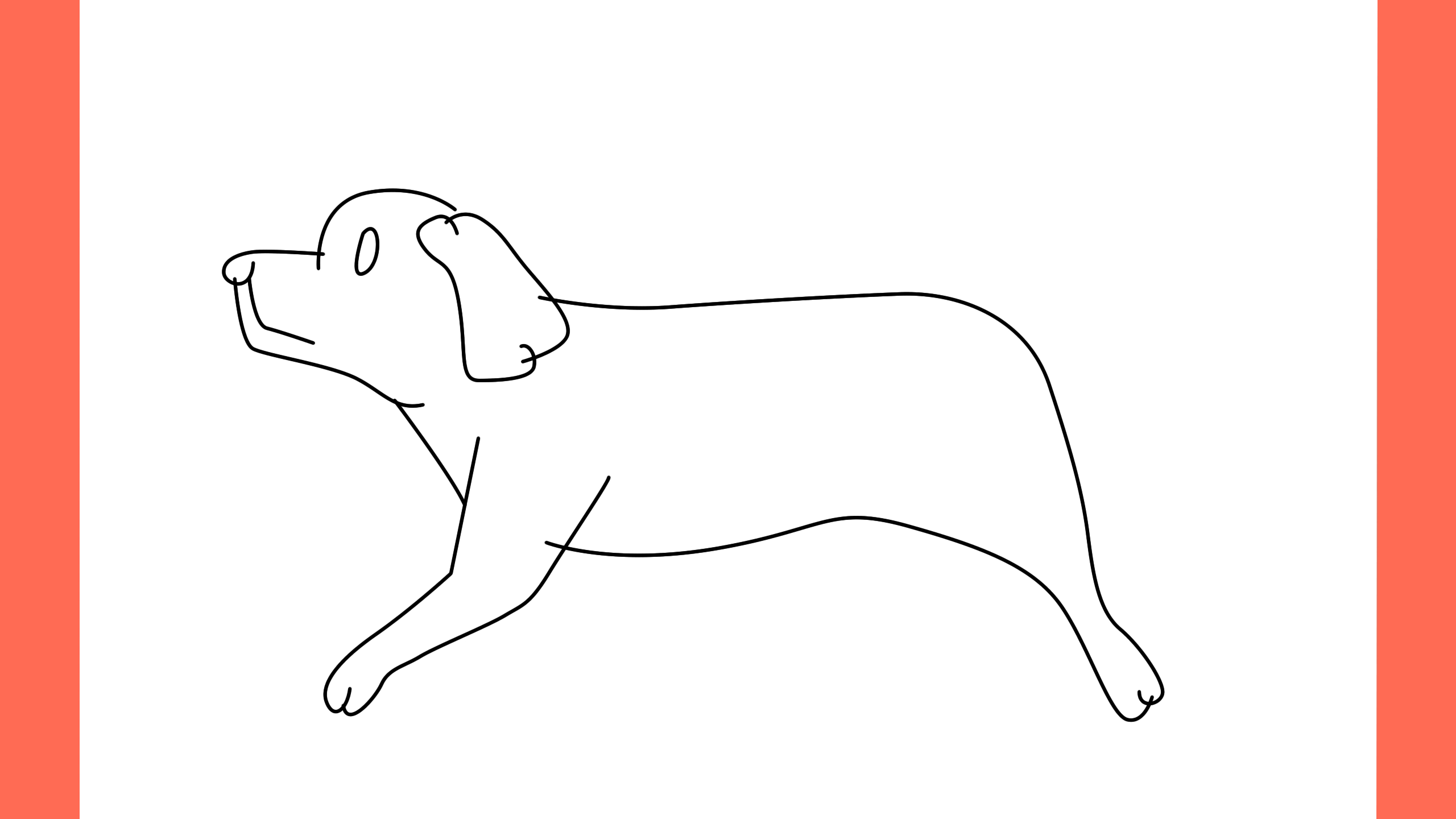 b Comment dessiner un chien en train de marcher (5)