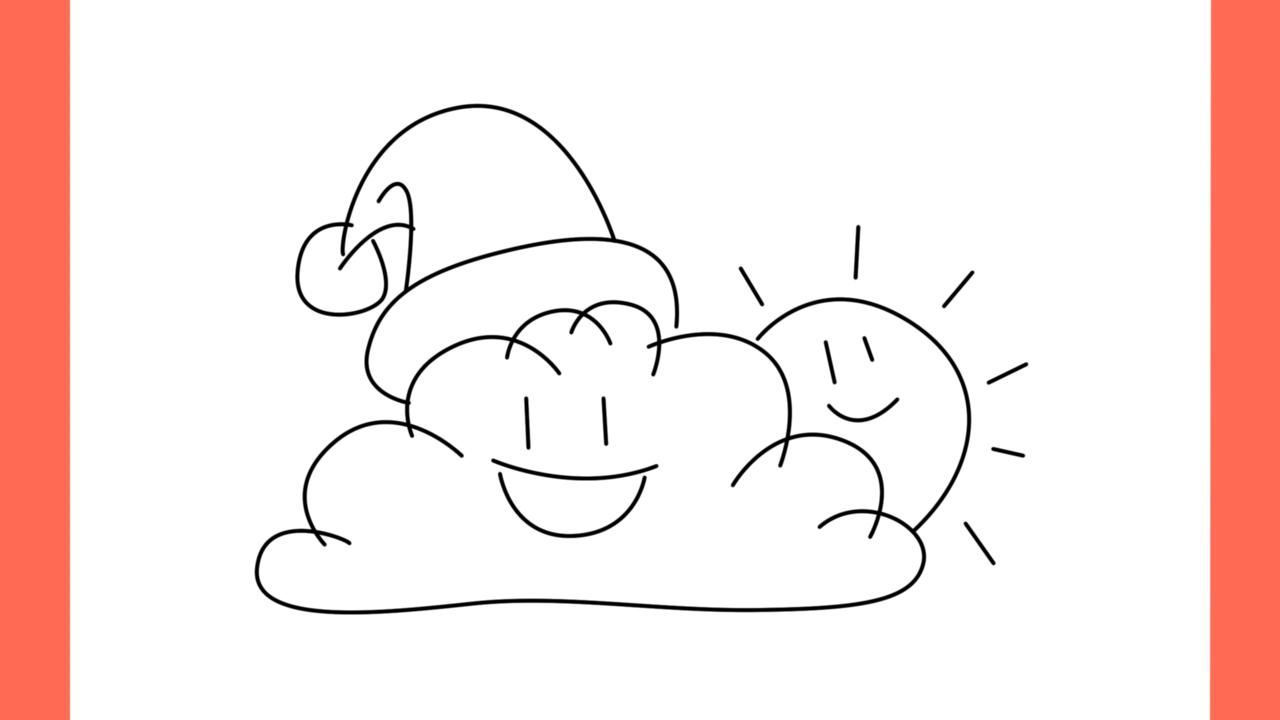1Tutoriel de dessin 130 Comment dessiner un nuage avec un bonnet de Père Noël (11)