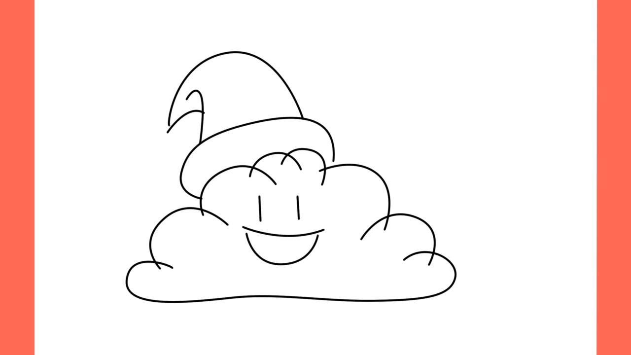 1Tutoriel de dessin 130 Comment dessiner un nuage avec un bonnet de Père Noël (7)