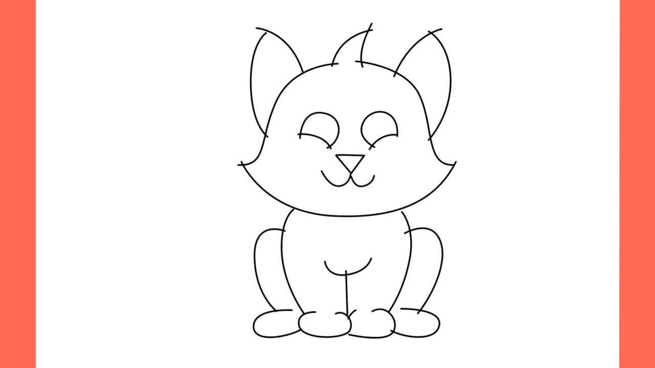 Tutoriel de dessin 103 Comment dessiner un chat noir (11)
