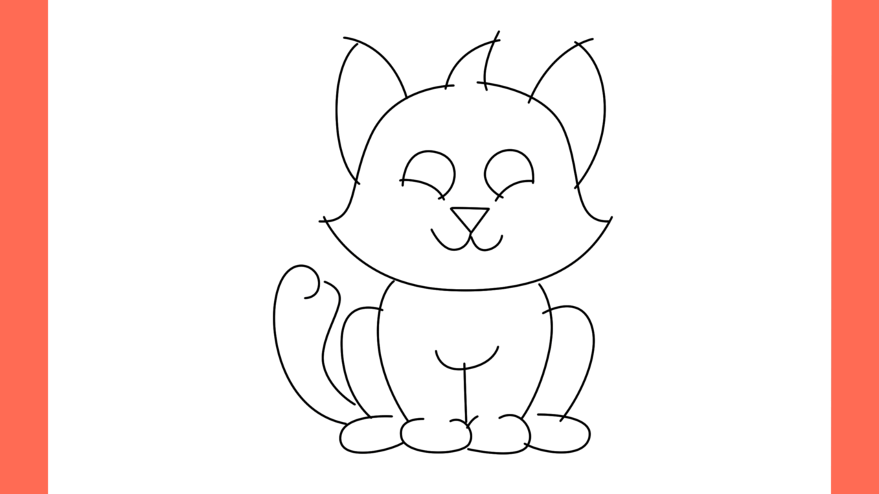 Tutoriel de dessin 103 Comment dessiner un chat noir (12)