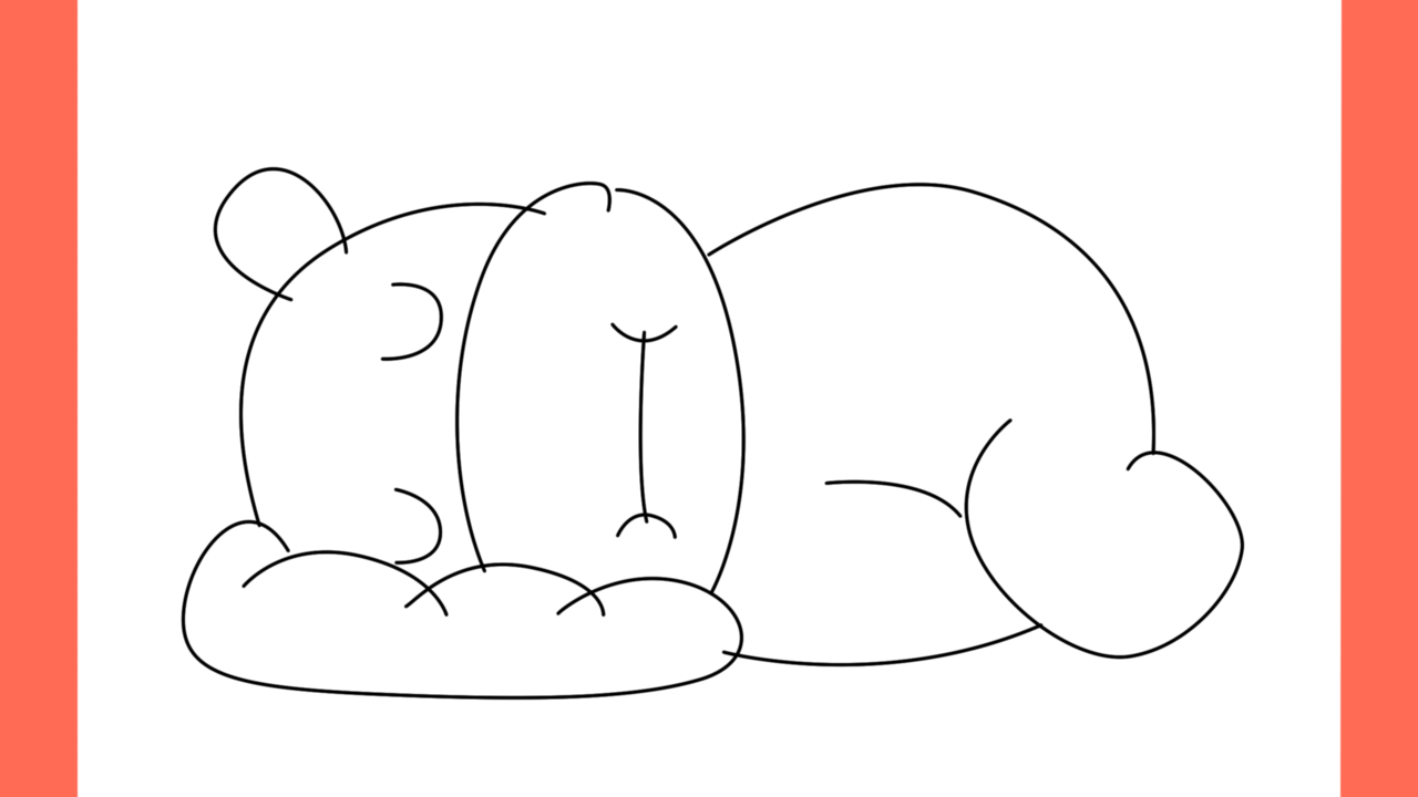 Tutoriel de dessin 106 Comment dessiner un hippopotame endormi (9)