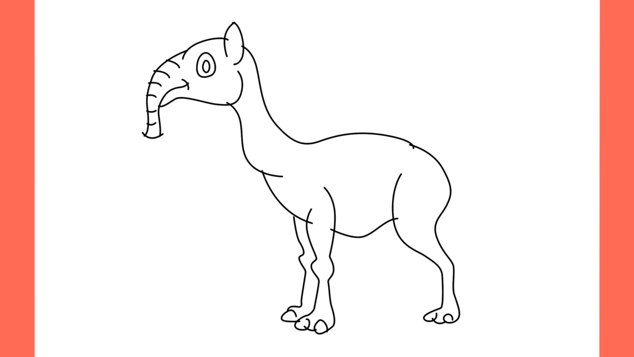Tutoriel de dessin 107 Comment dessiner un Macrauchenia (10)
