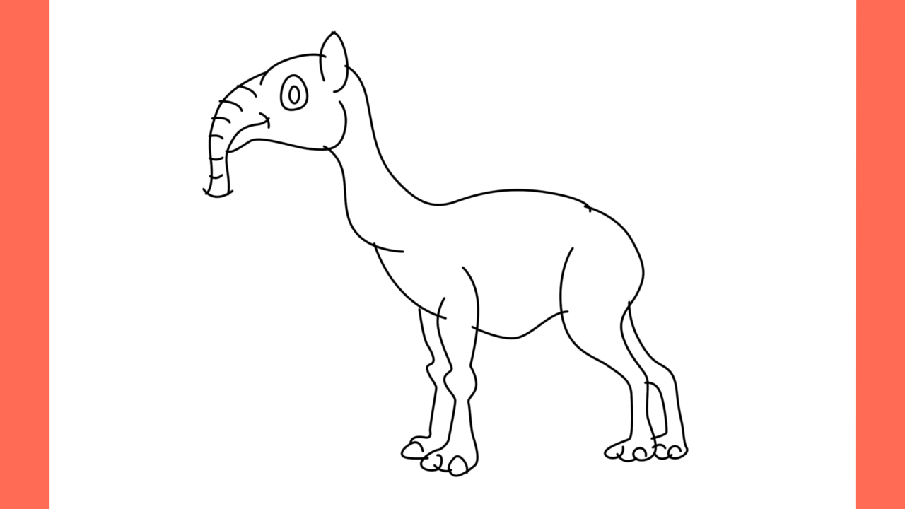 Tutoriel de dessin 107 Comment dessiner un Macrauchenia (11)