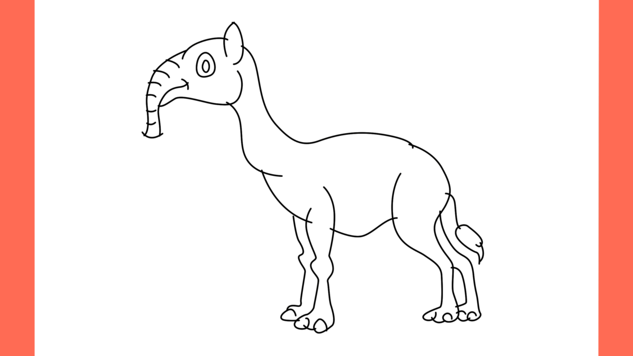 Tutoriel de dessin 107 Comment dessiner un Macrauchenia (12)