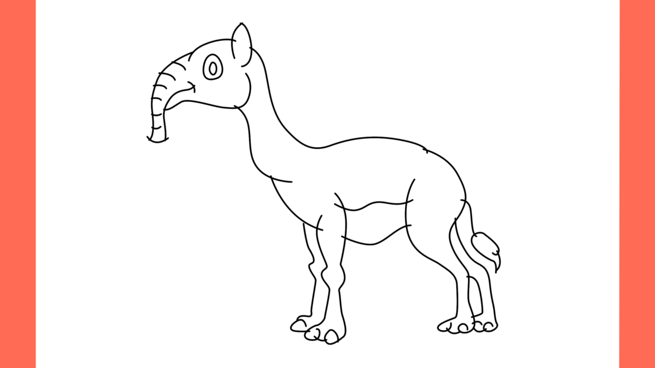 Tutoriel de dessin 107 Comment dessiner un Macrauchenia (13)