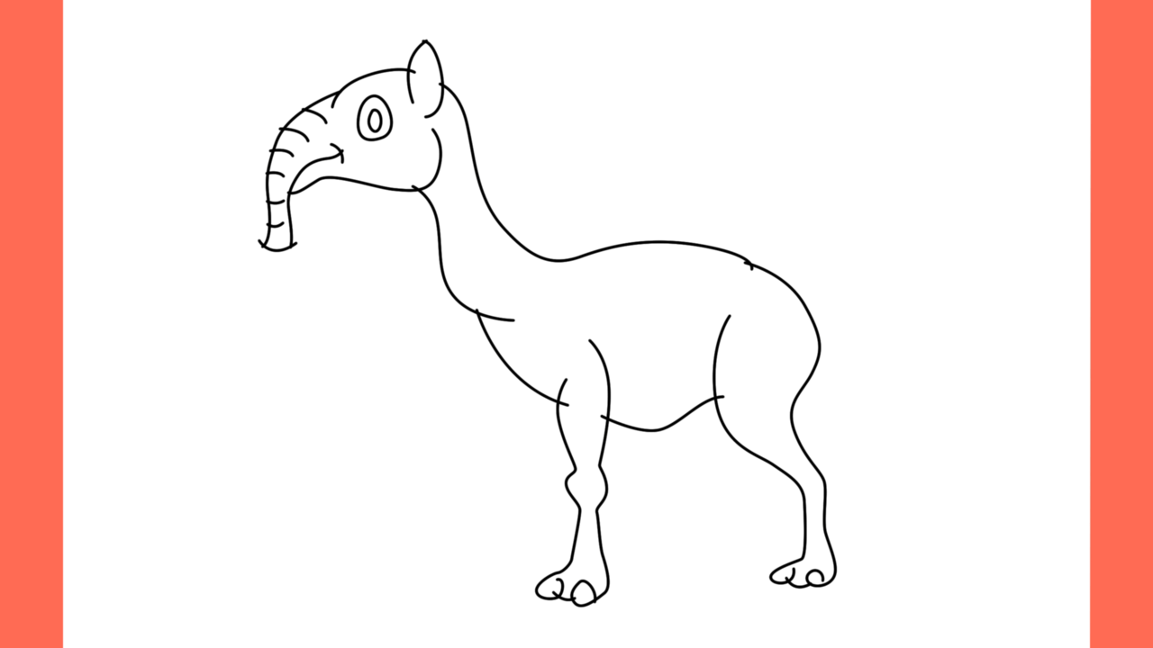 Tutoriel de dessin 107 Comment dessiner un Macrauchenia (9)