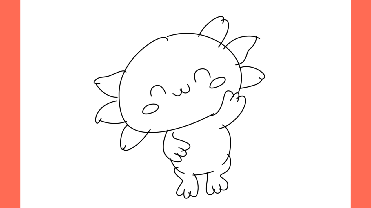 Tutoriel de dessin 117 Comment dessiner un axolotl (10)