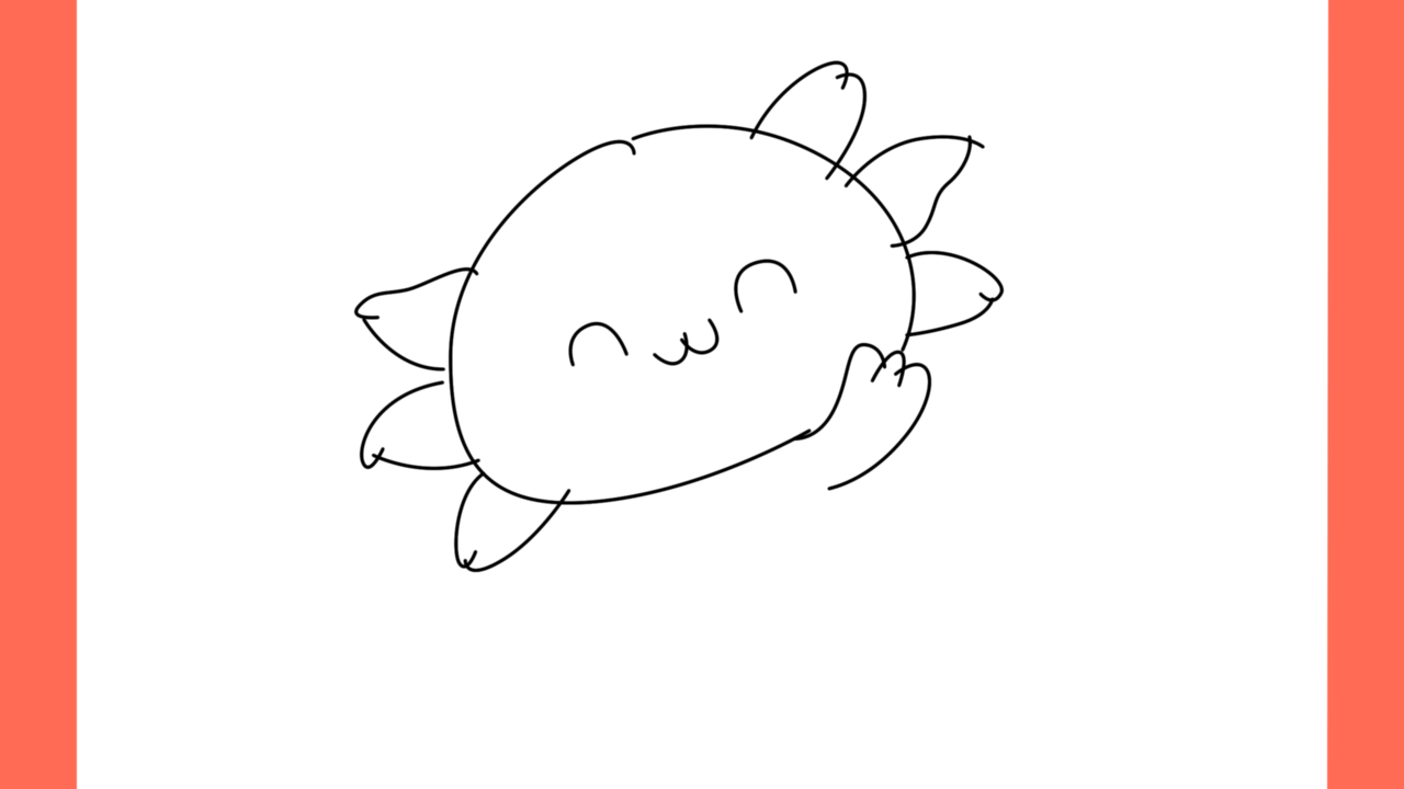 Tutoriel de dessin 117 Comment dessiner un axolotl (5)