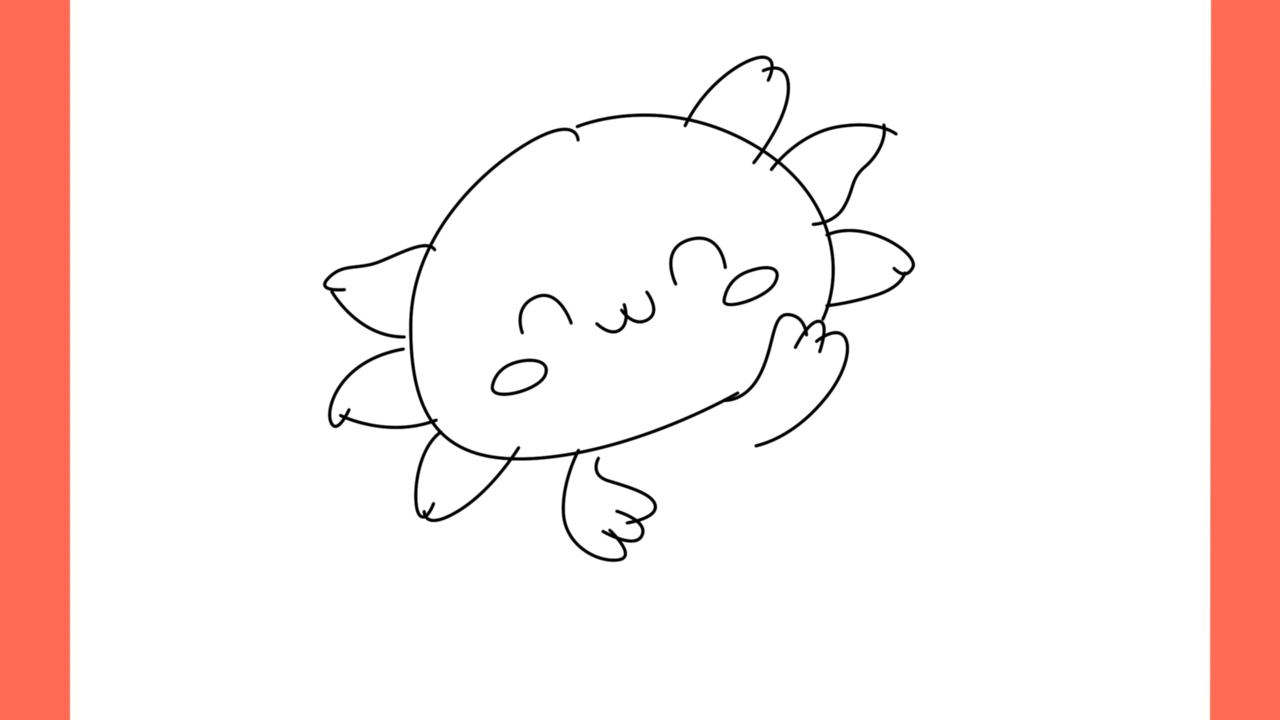 Tutoriel de dessin 117 Comment dessiner un axolotl (7)