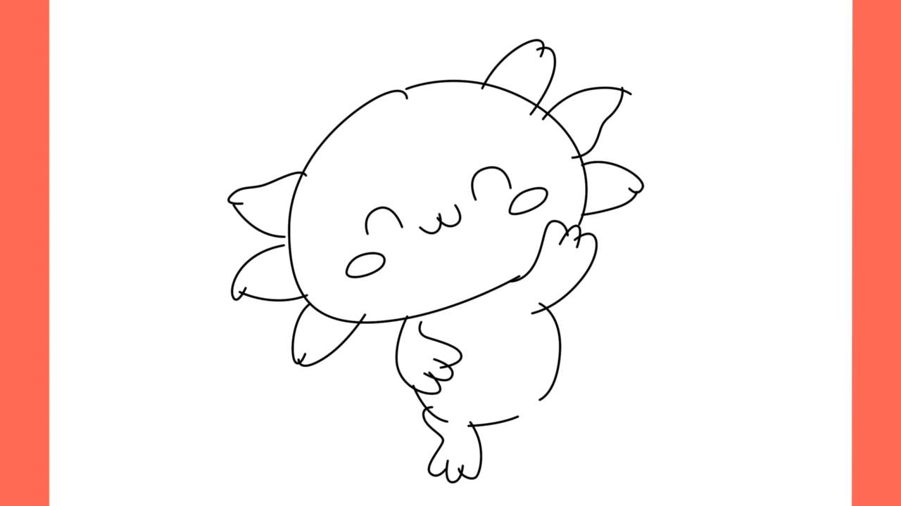 Tutoriel de dessin 117 Comment dessiner un axolotl (9)