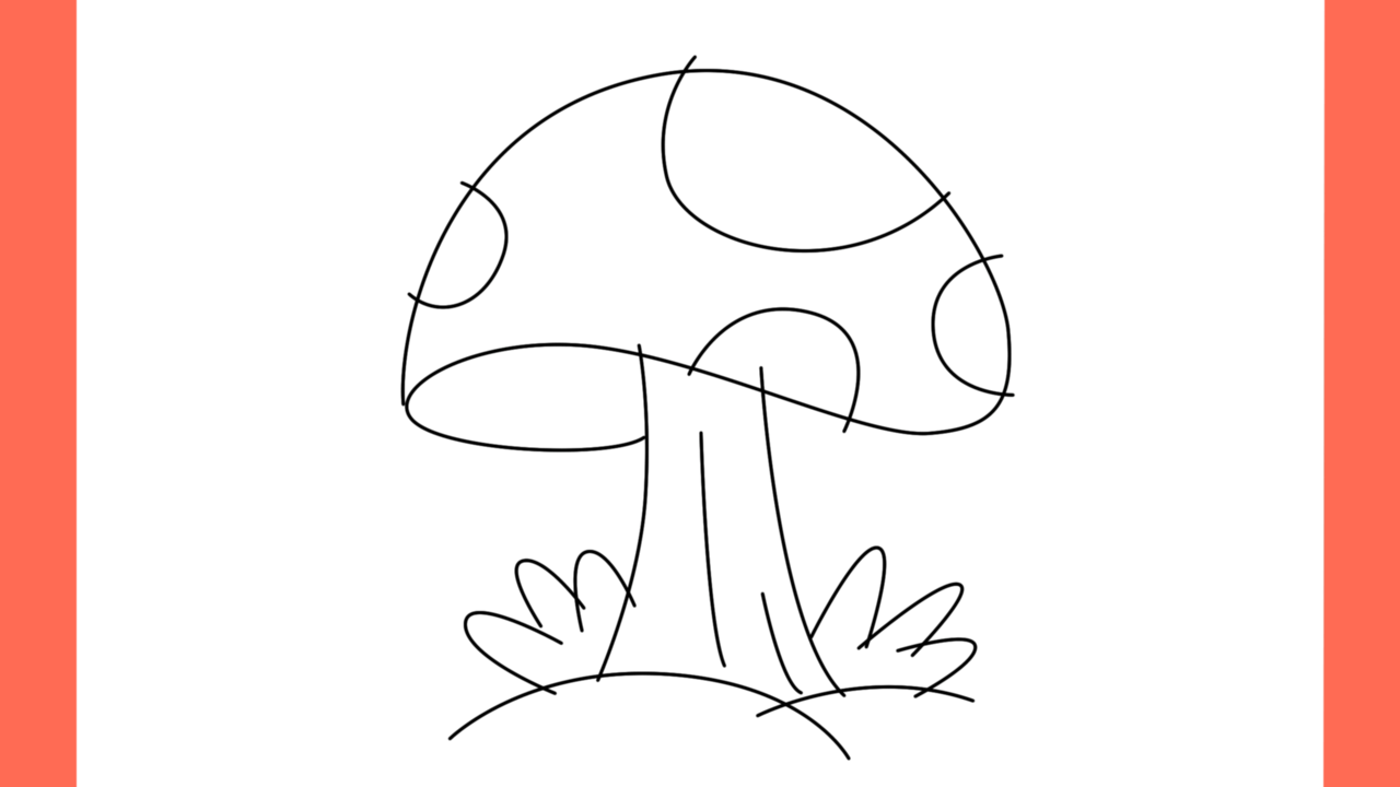 Tutoriel de dessin 118 Comment dessiner un champignon (7)