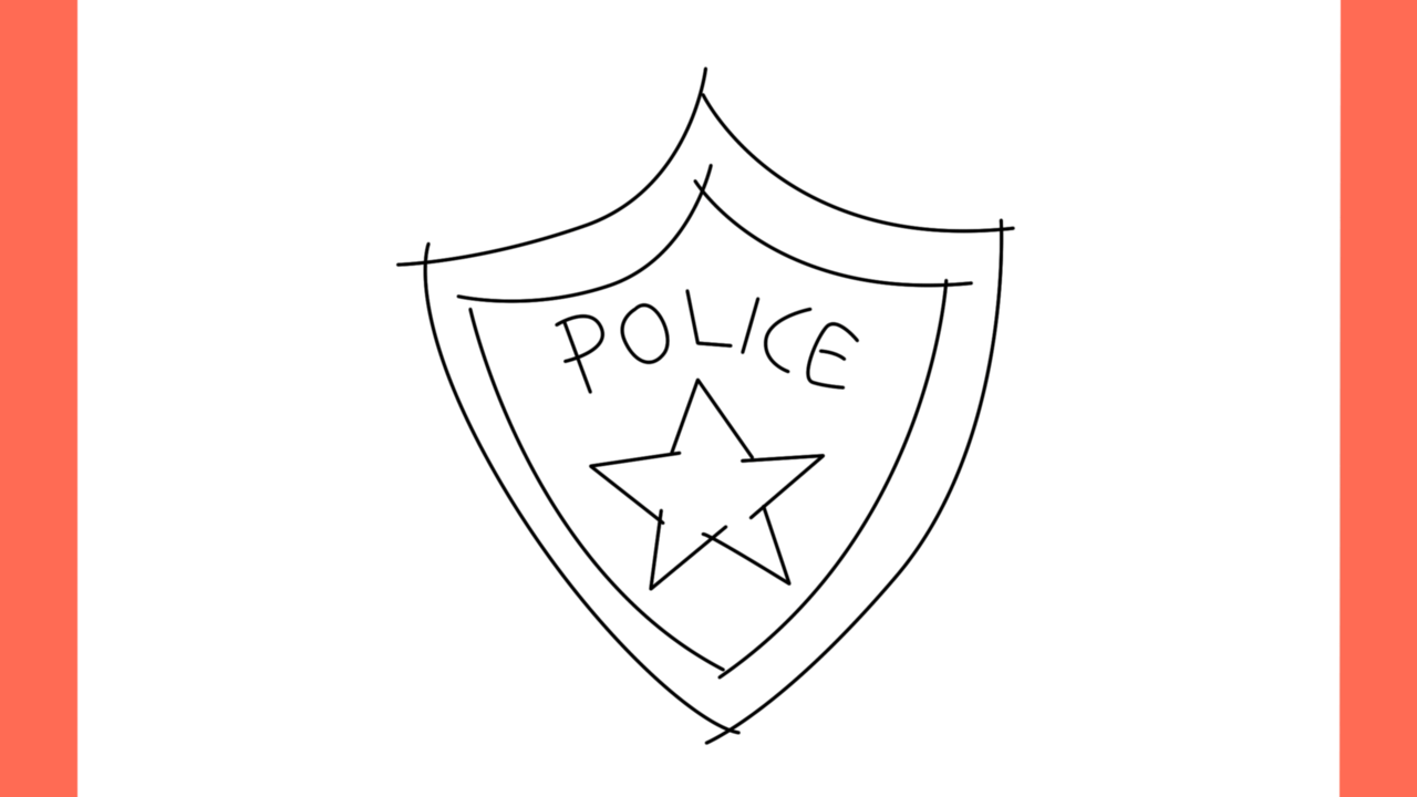 Tutoriel de dessin 121 Comment dessiner un insigne de police (6)