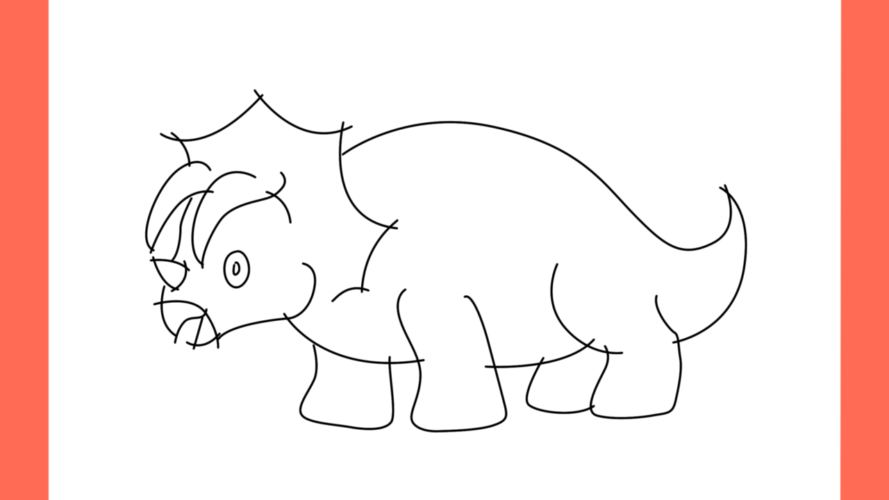 Tutoriel de dessin 123 Comment dessiner un Triceratops (10)