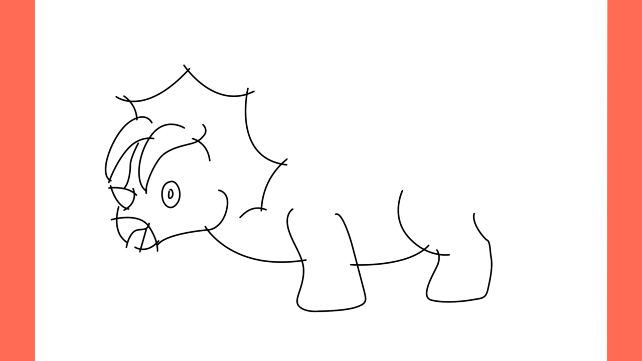 Tutoriel de dessin 123 Comment dessiner un Triceratops (8)