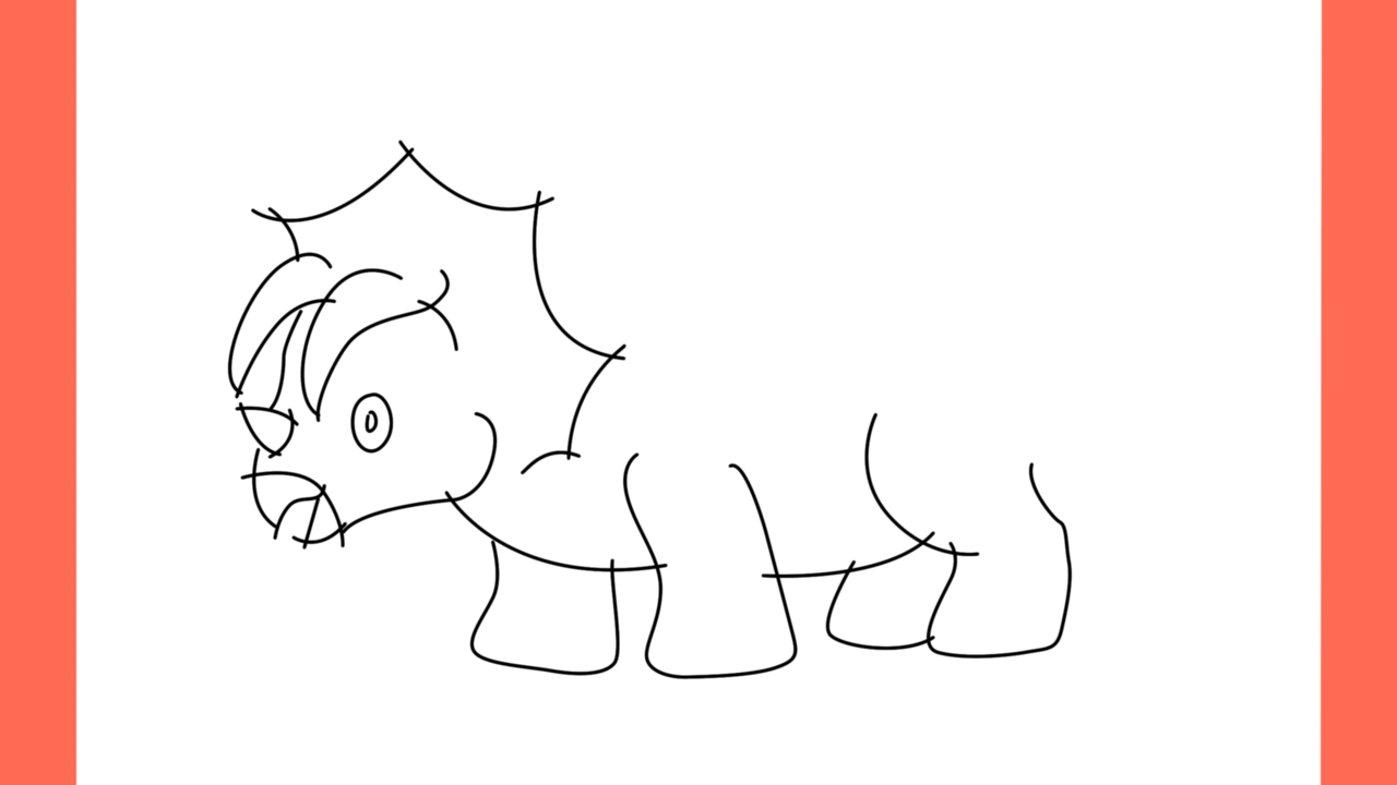 Tutoriel de dessin 123 Comment dessiner un Triceratops (9)
