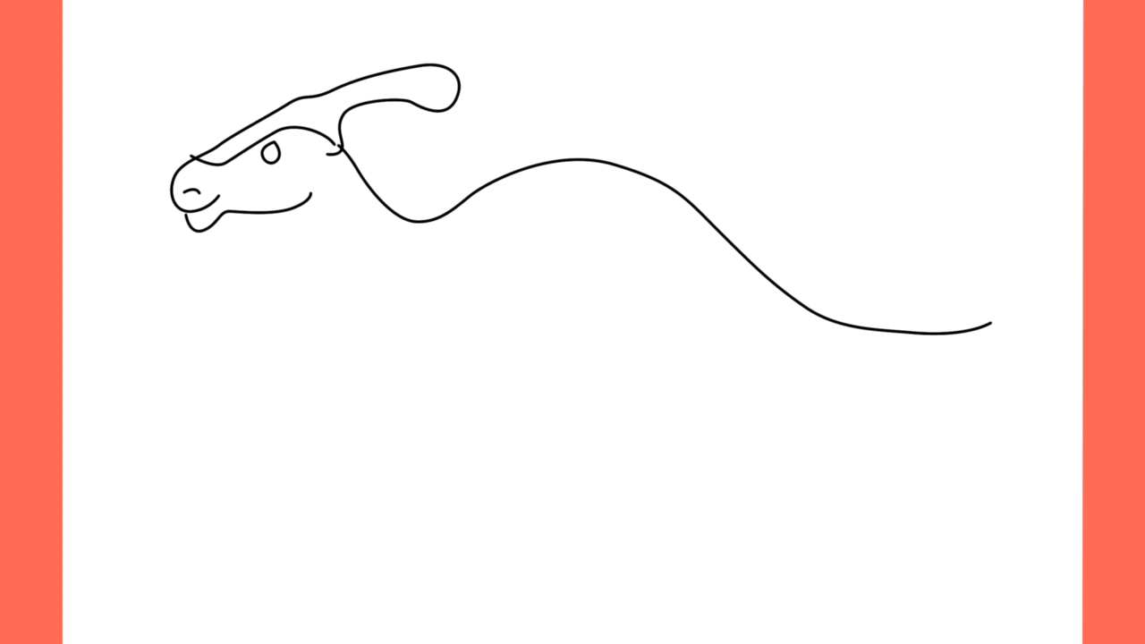 Tutoriel de dessin 125 Comment dessiner un Parasaurolophus (3)