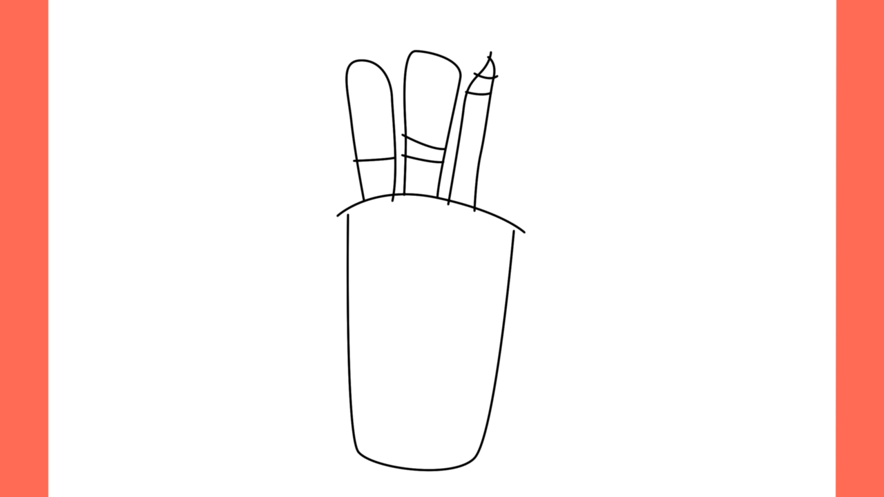Tutoriel de dessin 126 Comment dessiner un porte stylos (5)