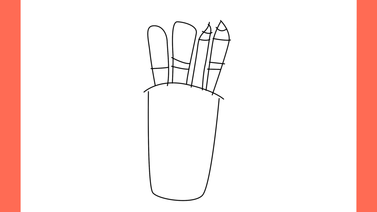 Tutoriel de dessin 126 Comment dessiner un porte stylos (6)