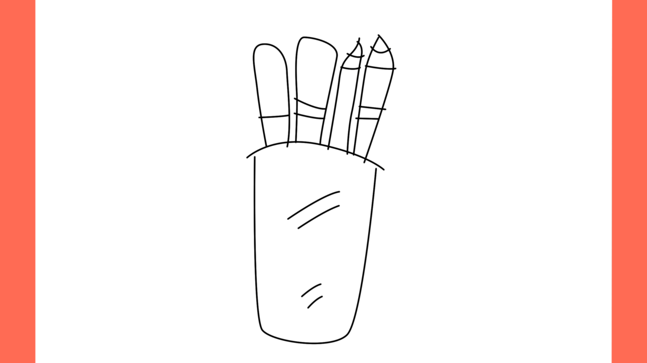Tutoriel de dessin 126 Comment dessiner un porte stylos (7)