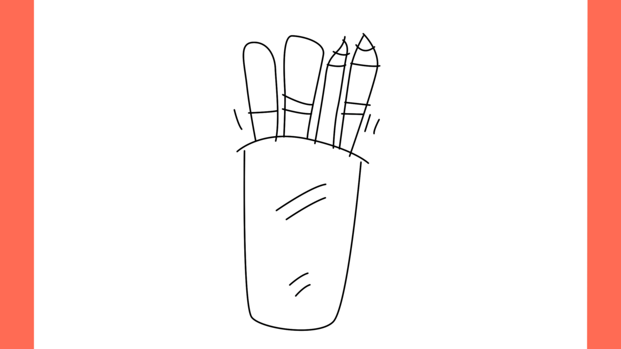 Tutoriel de dessin 126 Comment dessiner un porte stylos (8)