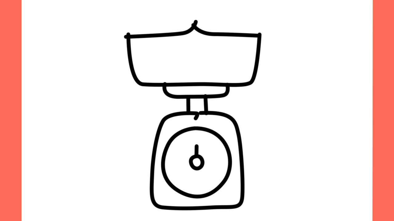 Tutoriel de dessin 131 Comment dessiner une balance de cuisine (7)