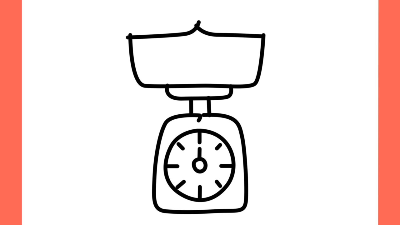 Tutoriel de dessin 131 Comment dessiner une balance de cuisine (8)