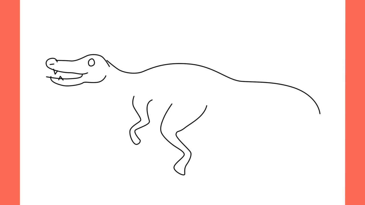Tutoriel de dessin 134 Comment dessiner un Spinosaurus (5)