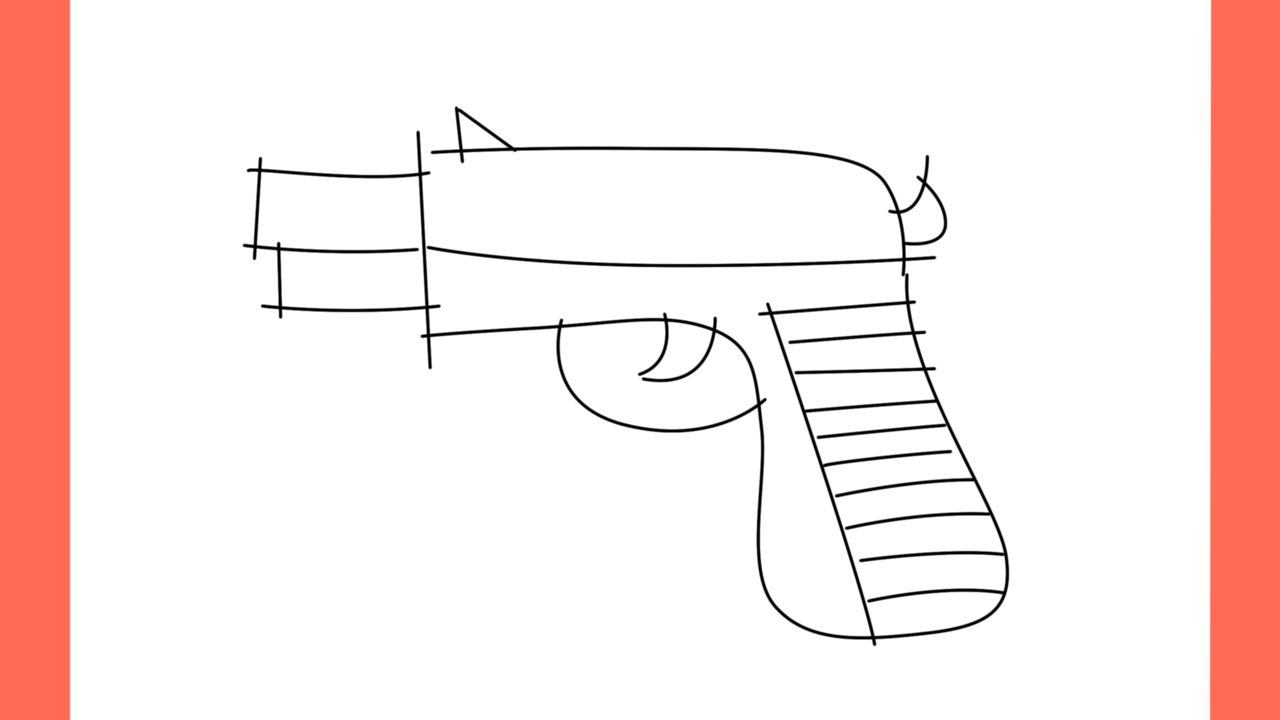 Tutoriel de dessin 136 Comment dessiner un pistolet facilement (10)