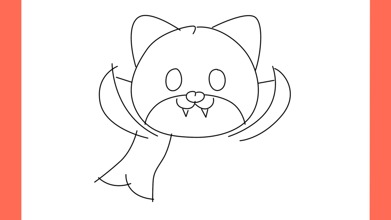 Tutoriel de dessin 141 Comment dessiner un chat maléfique d'Halloween (8)