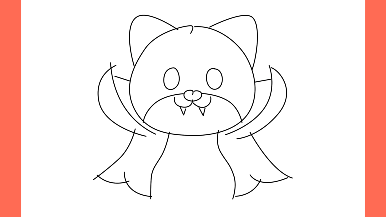 Tutoriel de dessin 141 Comment dessiner un chat maléfique d'Halloween (9)