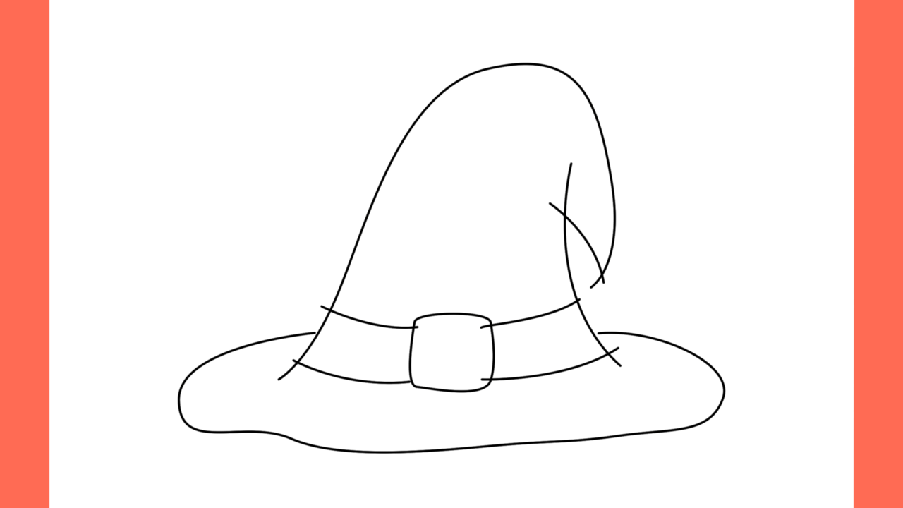 Tutoriel de dessin 142 Comment dessiner un chapeau de sorcière (6)