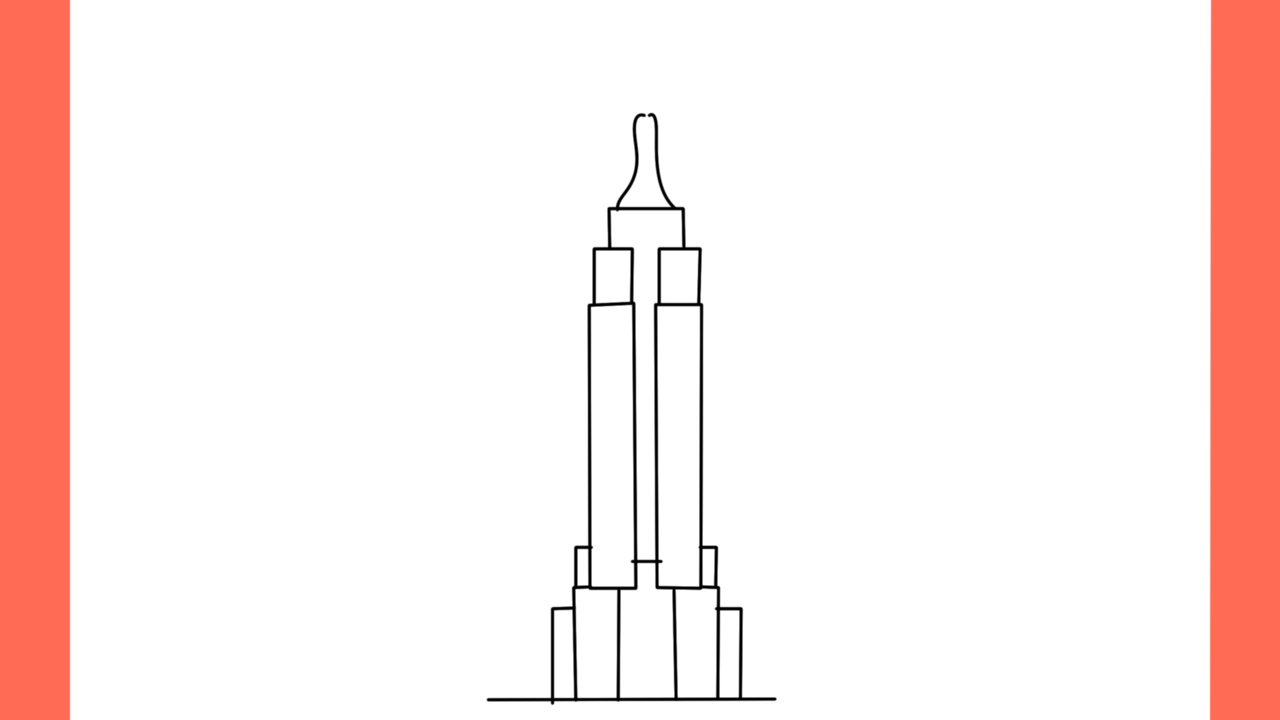 Tutoriel de dessin 143 Comment dessiner très facilement l'Empire State Building (6)