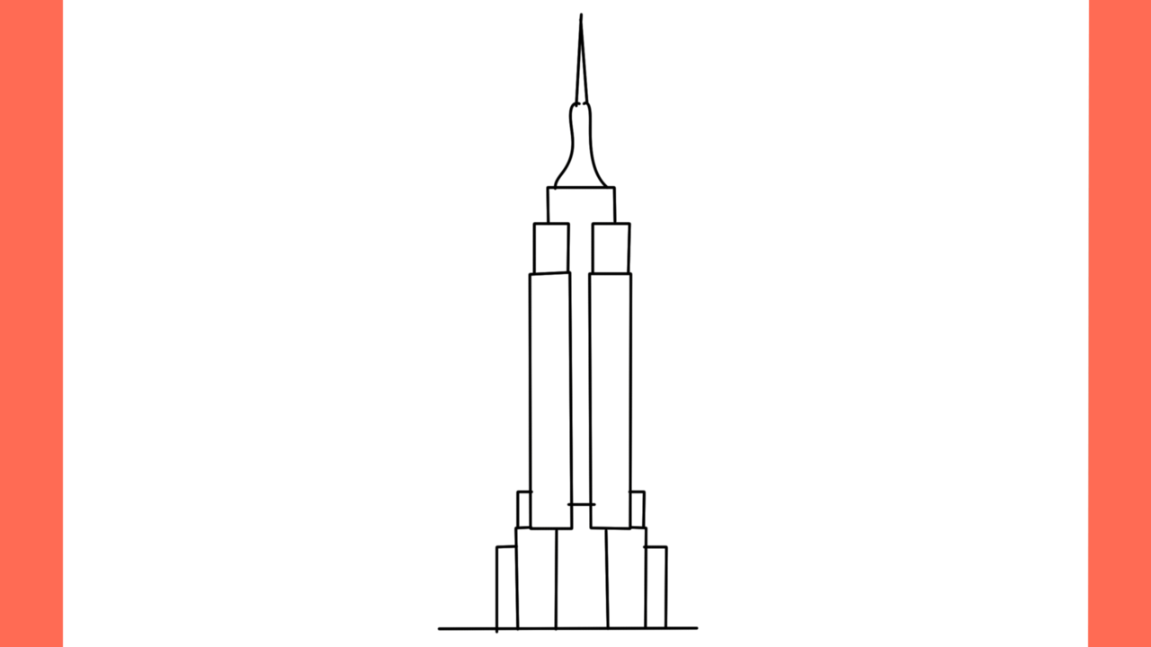 Tutoriel de dessin 143 Comment dessiner très facilement l'Empire State Building (7)