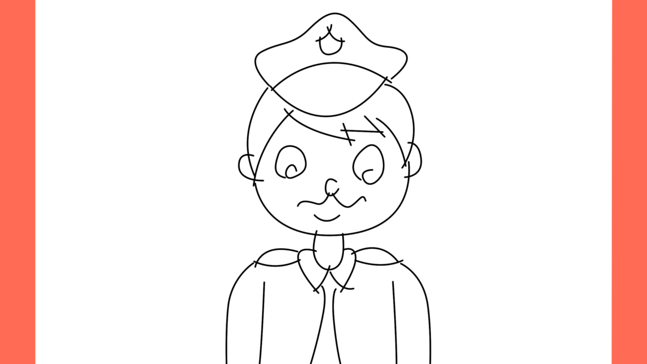 Tutoriel de dessin 144 Comment dessiner un officier de police (13)