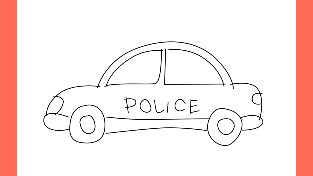 Tutoriel de dessin 146 Comment dessiner une voiture de police (7)