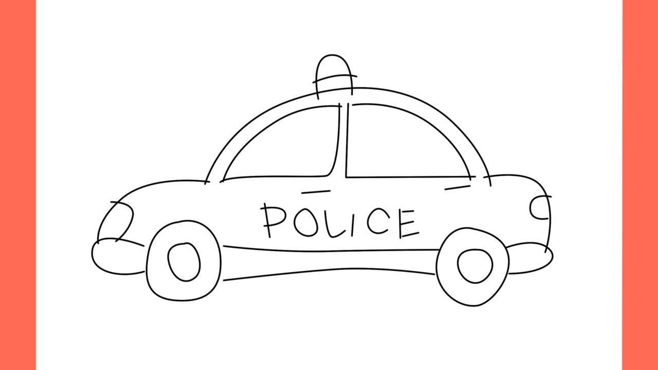 Tutoriel de dessin 146 Comment dessiner une voiture de police (8)