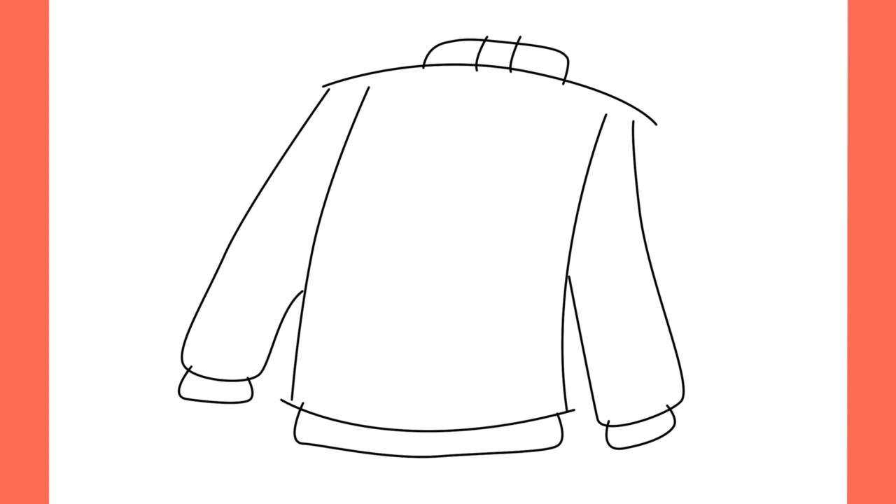 Tutoriel de dessin 147 Comment dessiner une veste d'hiver facile (4)