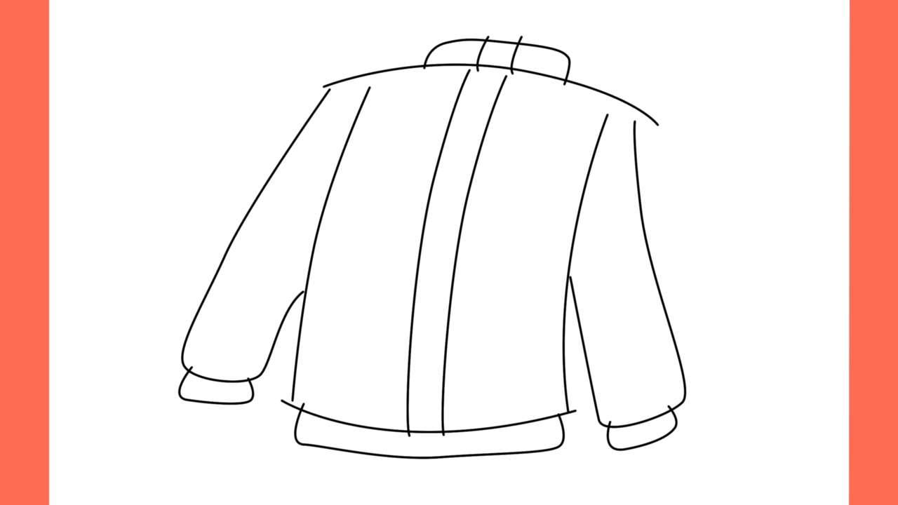 Tutoriel de dessin 147 Comment dessiner une veste d'hiver facile (5)