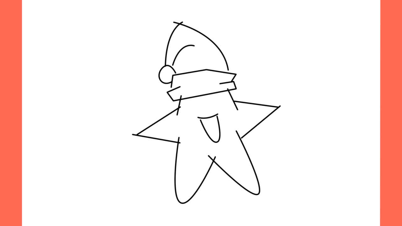 Tutoriel de dessin 153 Comment dessiner une étoile de Noël (6)