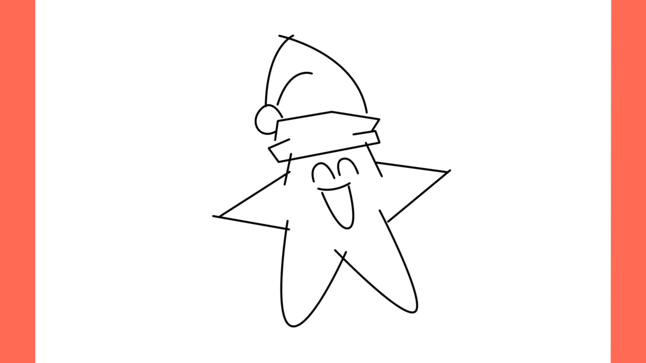 Tutoriel de dessin 153 Comment dessiner une étoile de Noël (7)