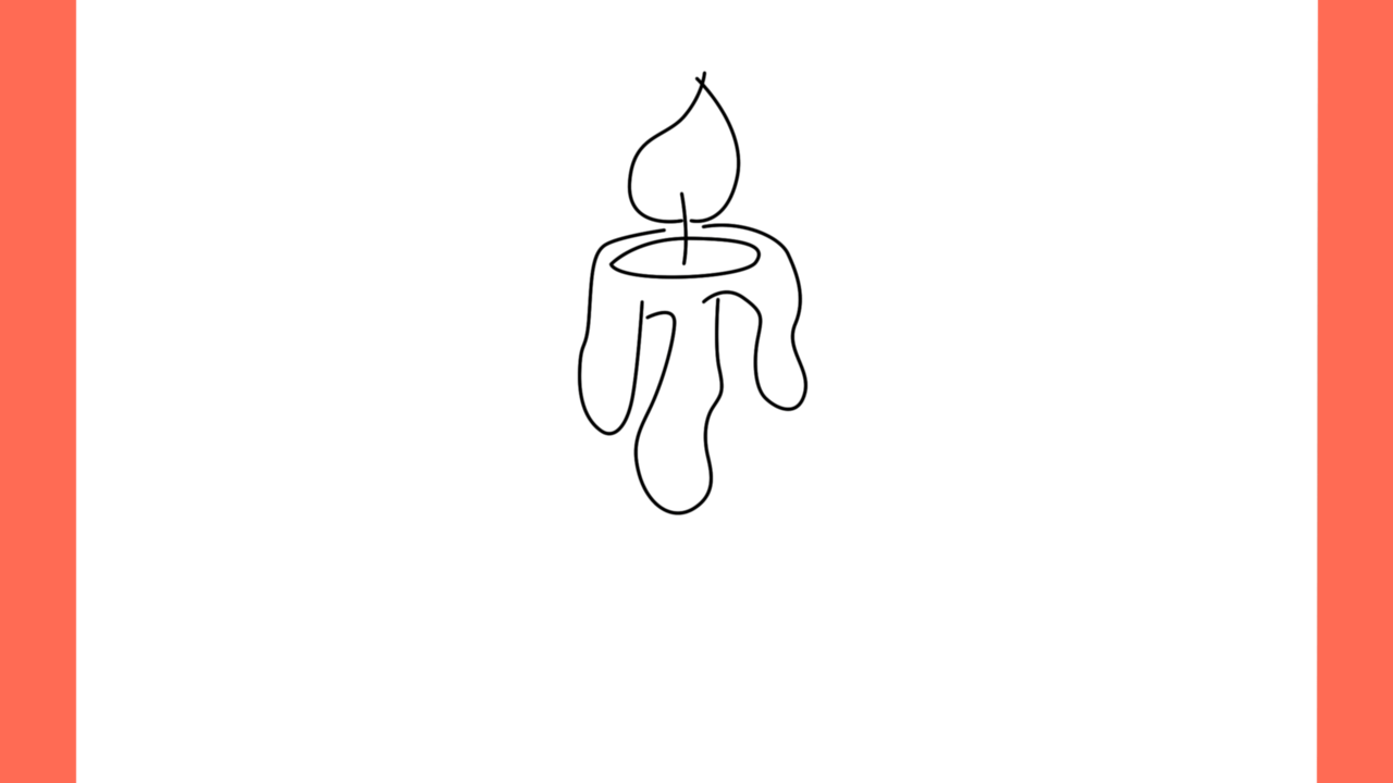 Tutoriel de dessin 156 Comment dessiner une bougie (3)