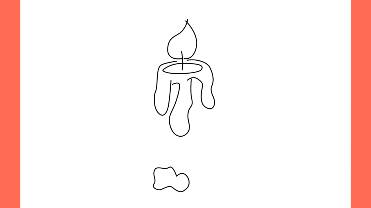 Tutoriel de dessin 156 Comment dessiner une bougie (4)
