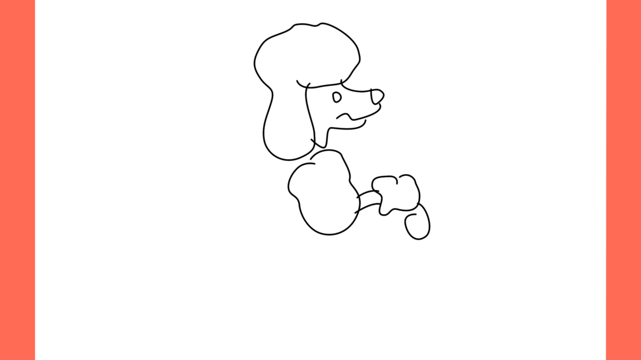 Tutoriel de dessin 159 Comment dessiner un poodle debout (4)