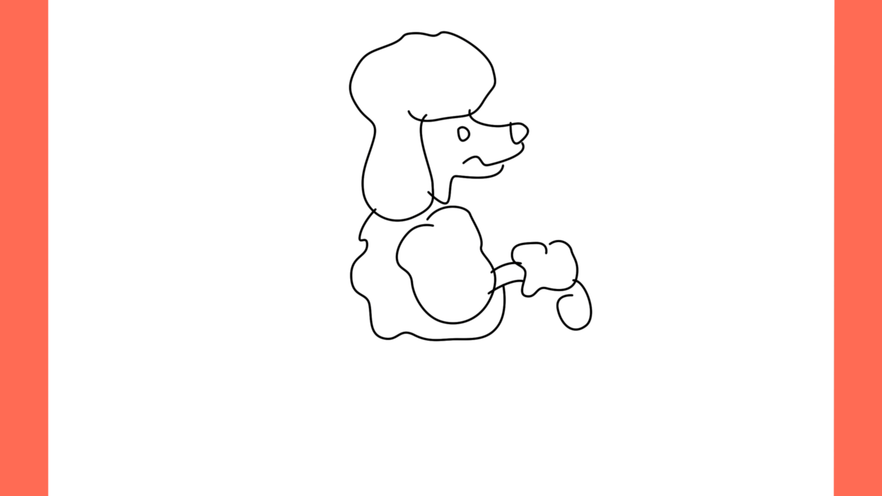 Tutoriel de dessin 159 Comment dessiner un poodle debout (5)