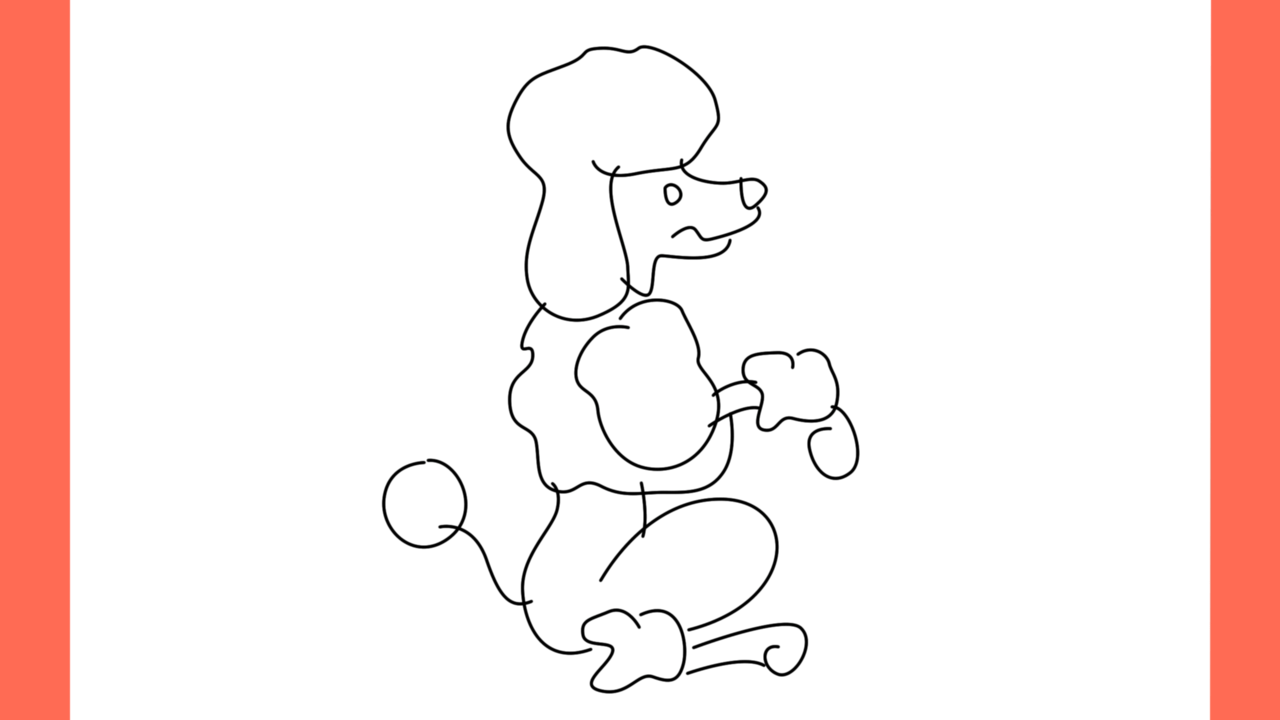 Tutoriel de dessin 159 Comment dessiner un poodle debout (9)