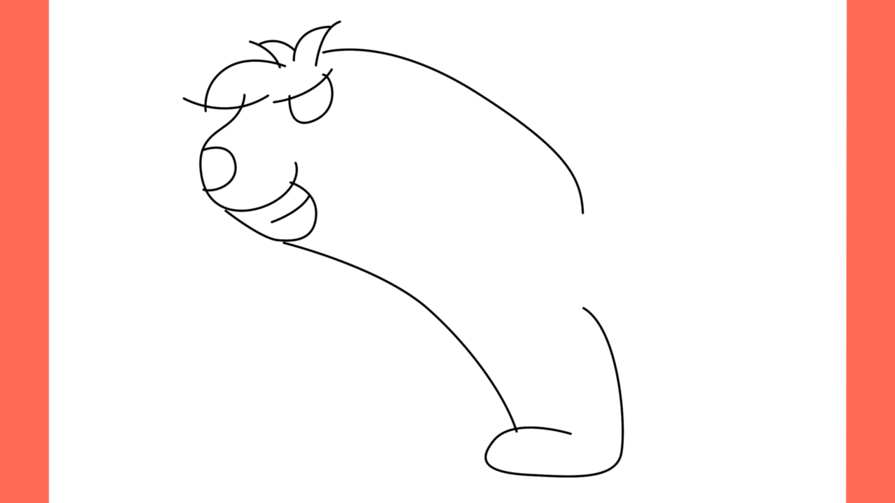 Tutoriel de dessin 160 Comment dessiner un ours polaire en colère (5)