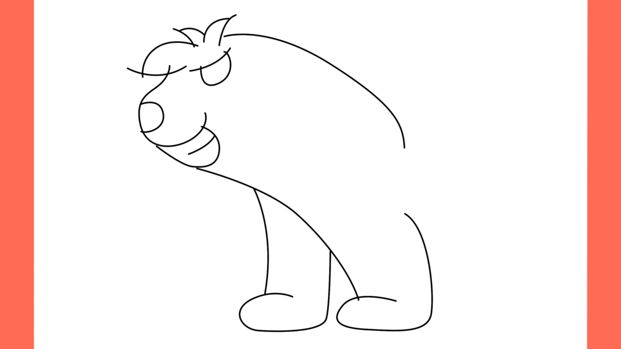 Tutoriel de dessin 160 Comment dessiner un ours polaire en colère (6)