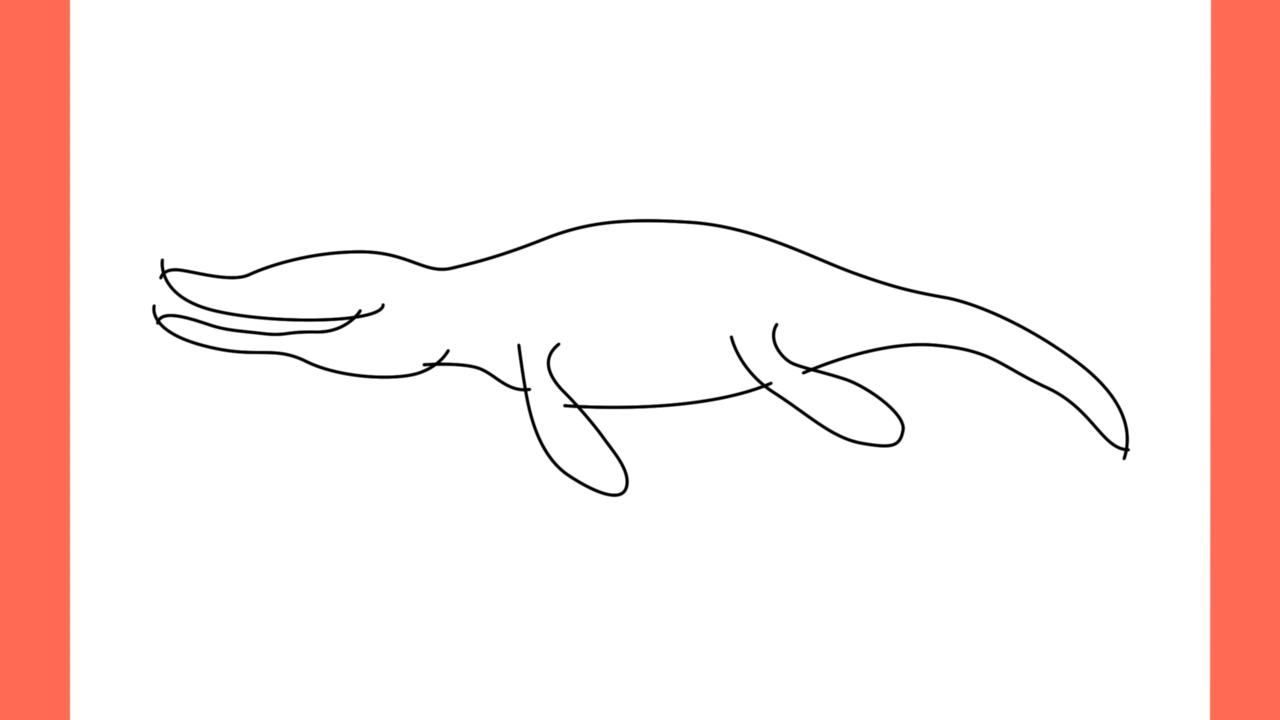 Tutoriel de dessin 161 Comment dessiner un Kronosaurus (5)
